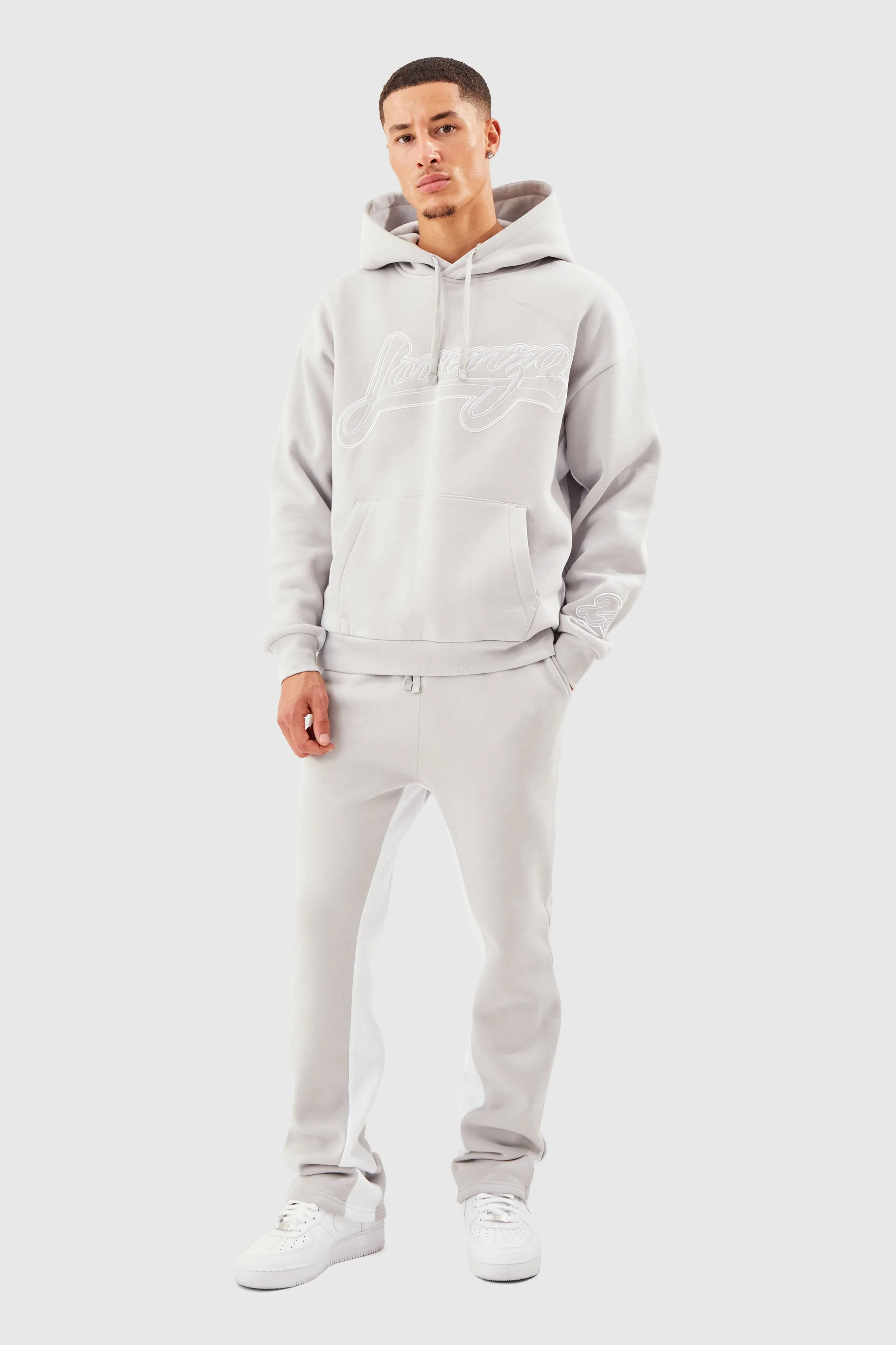 SWISH HOOD - GREY/WHITE