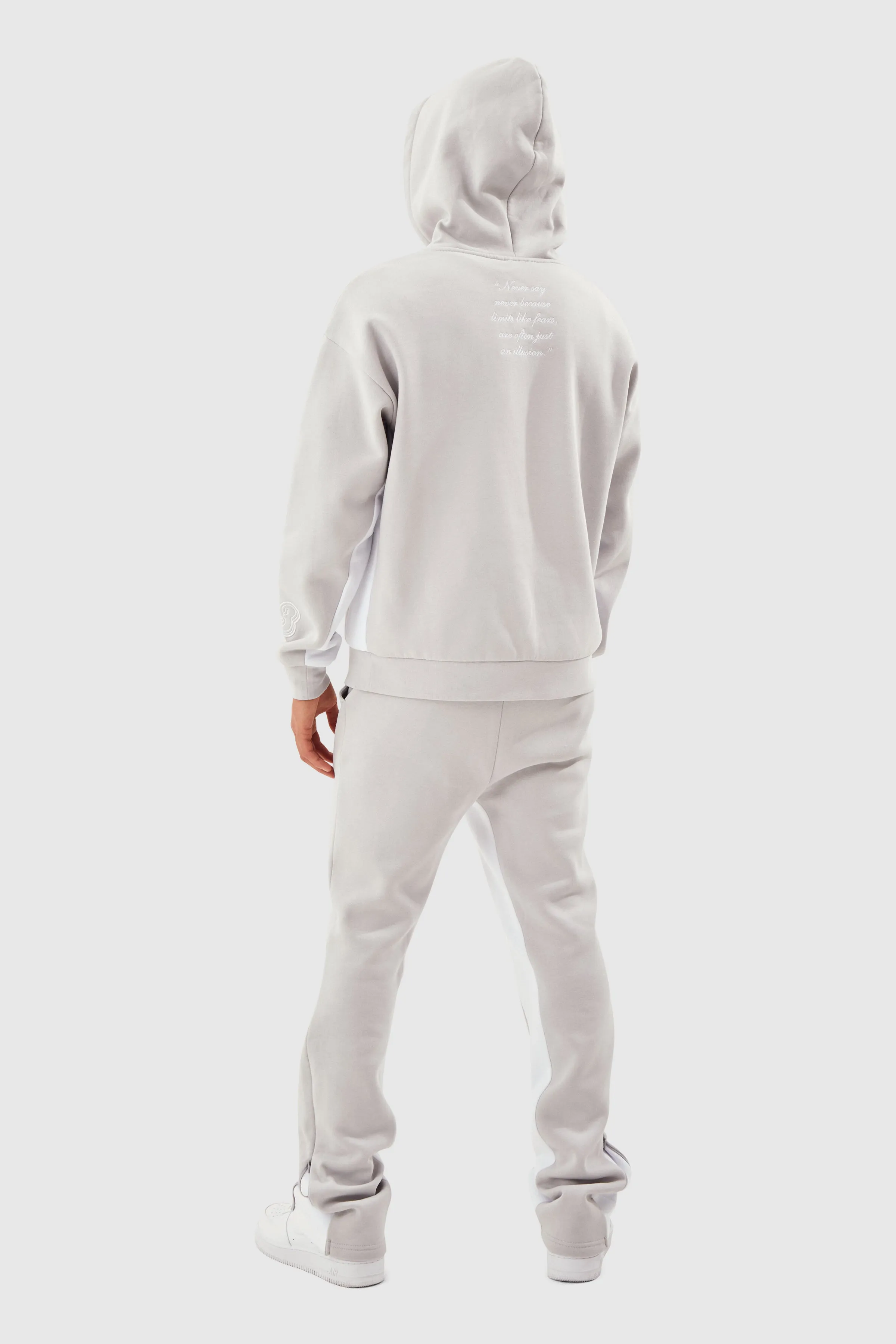 SWISH HOOD - GREY/WHITE