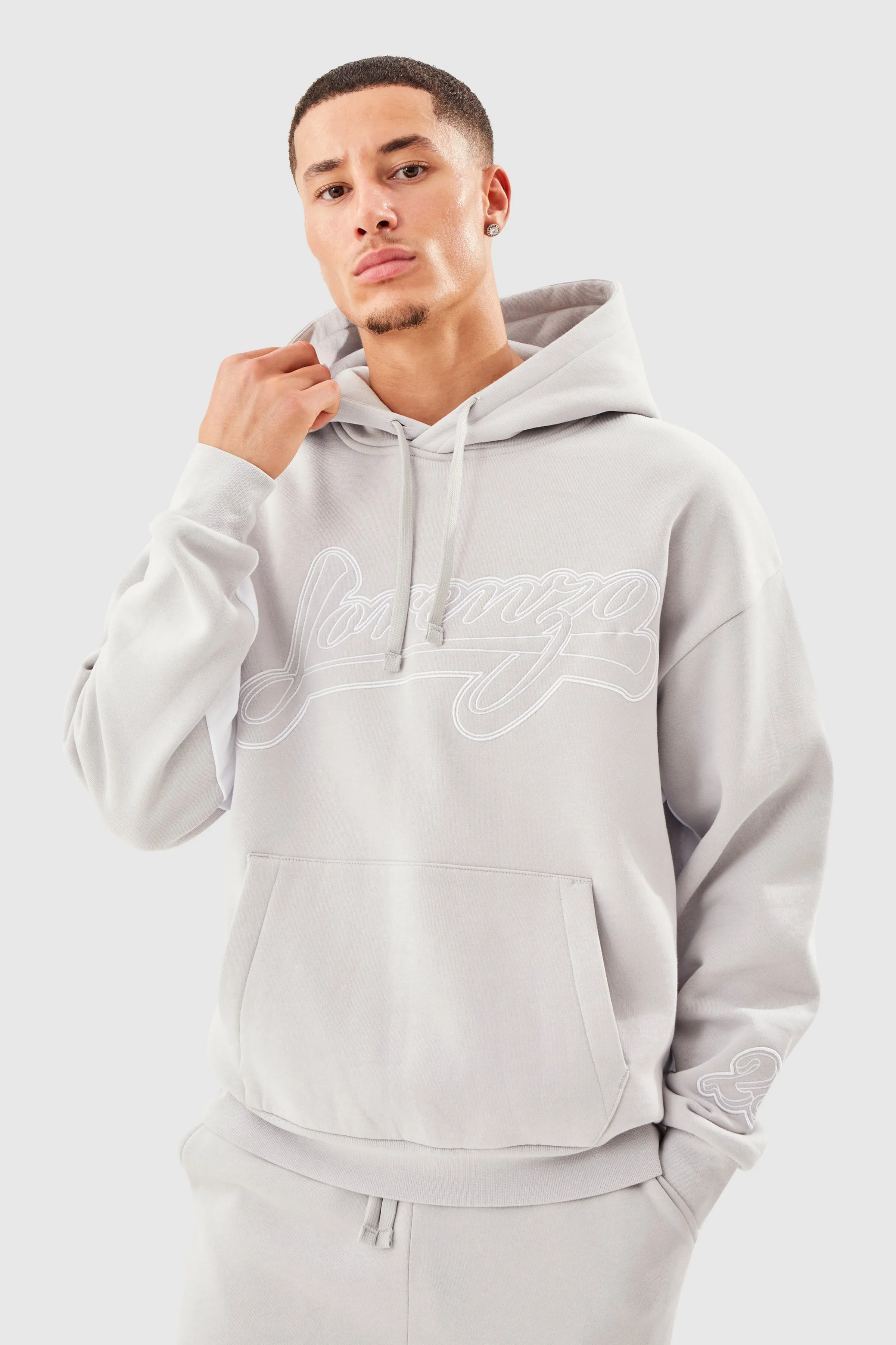 SWISH HOOD - GREY/WHITE