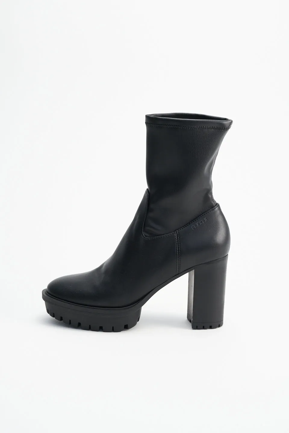 Vegan Vitello Black Stretch Ankle Boots