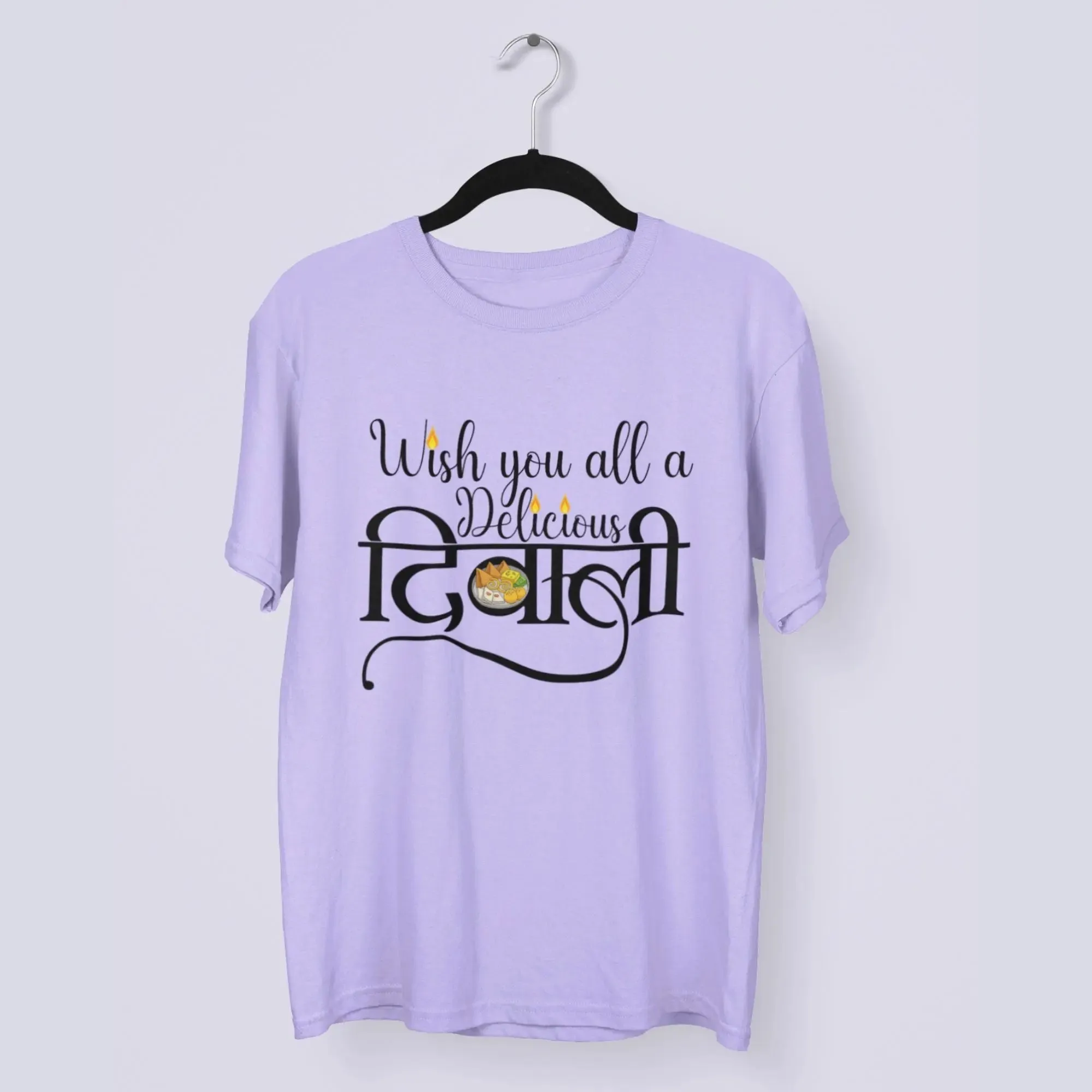 Wish you all a Delicious Diwali Round Neck Half Sleeve Classic T-Shirt