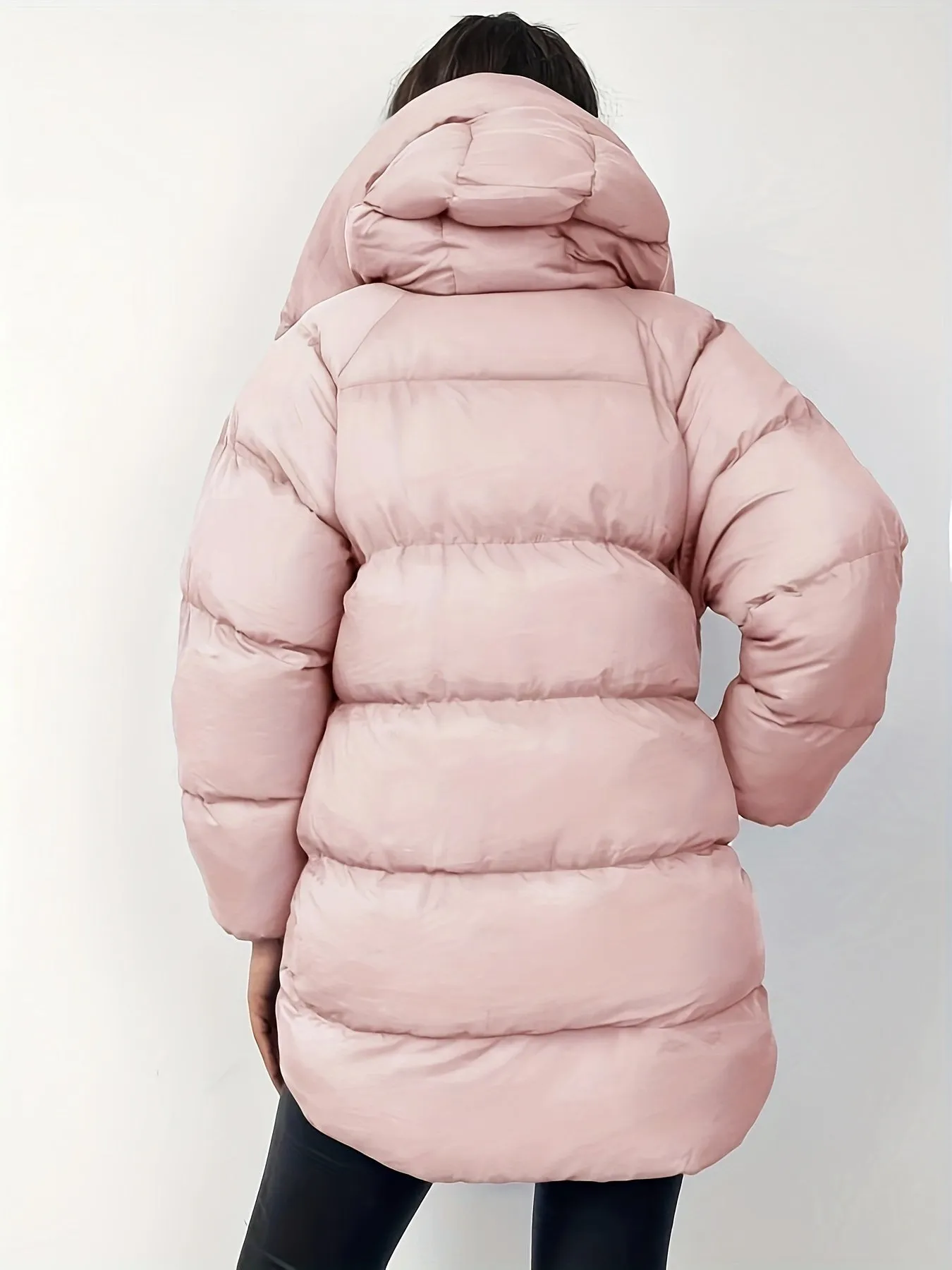 Women's Elegant Quilted Winter Coat Jacket with Hood and Zipper | Ideal for Autumn/Winter