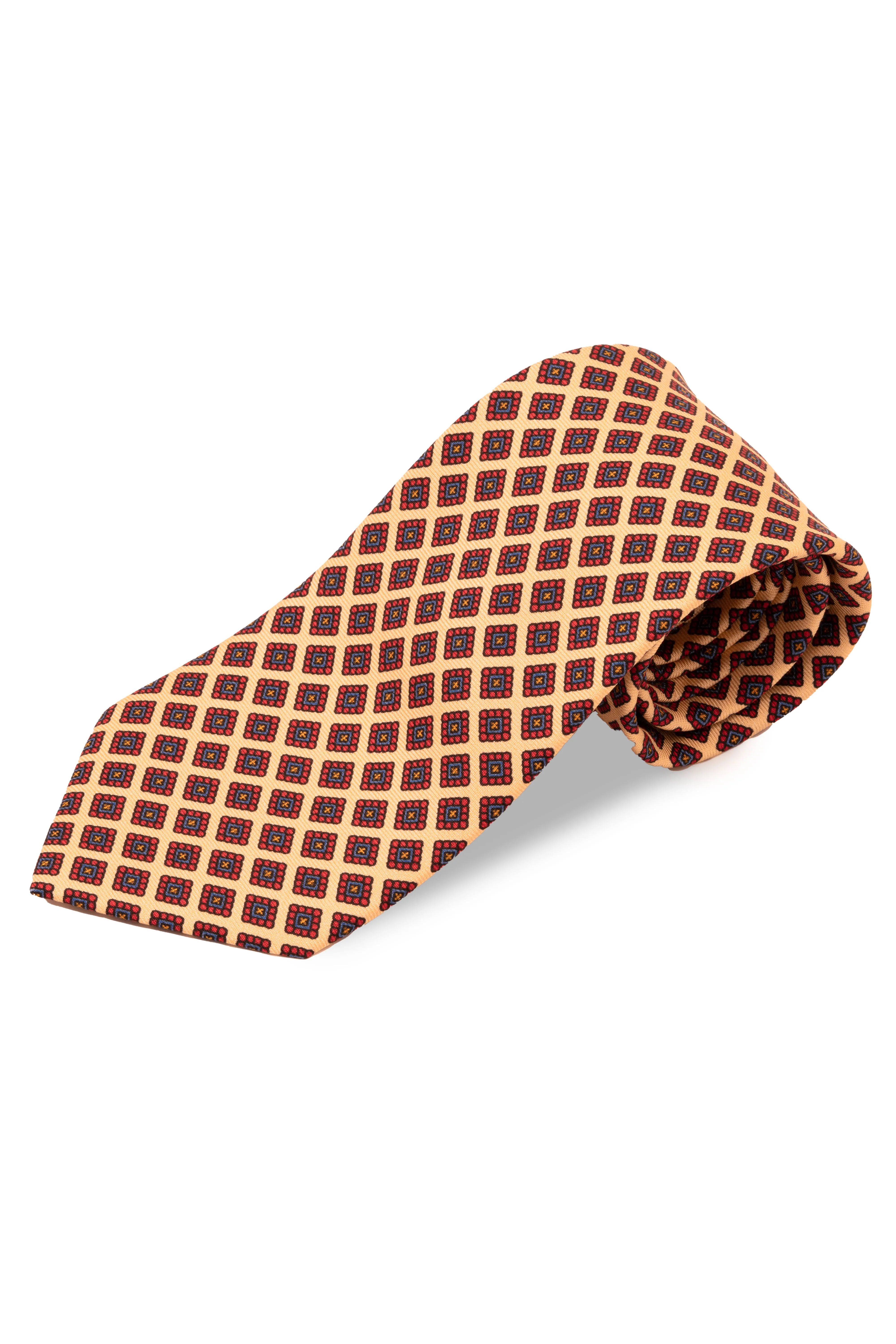 Yellow Diamond Madder Silk Tie